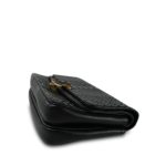Black Python Quilted CC Chic Flap Bag Aged Gold Hardware - Image 8
