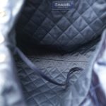 22A Metallic Navy Calfskin Quilted 22 Medium Hobo Bag - Image 16