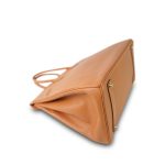 Birkin 35 Fjord Natural Sable Gold Plated B Square Stamp - Image 7