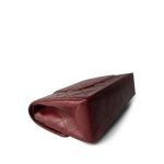 Burgundy / Wine Lambskin Quilted Classic Flap Medium Gold Hardware - Image 10