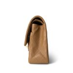 Vintage Caramel Lambskin Quilted Classic Flap Medium GHW - Image 3