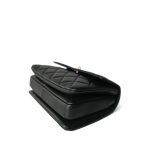 Black Lambskin Quilted Small Trendy CC Light Gold Hardware - Image 6