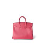 Birkin 25 Rose Lipstick Tadelakt Palladium Plated [R] Stamp - Image 10