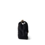 22P Small Black Denim Quilted Single Flap AGHW - Image 4
