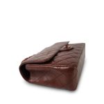 Vintage Brown Lambskin Quilted Single Flap Medium Tortoiseshell Hardware - Image 12