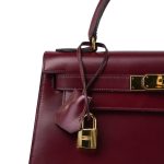Kelly 28 Rouge H Box Calfskin Gold Plated O Circle Stamp - Image 2