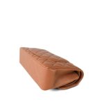 22S Caramel Lambskin Quilted Small Classic Flap Light Gold Hardware - Image 10