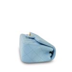 Light Blue Lambskin Quilted Mini Rectangular Flap Mini LGHW - Image 8