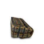 19A Egyptian Tweed Quilted Mini Rectangular Flap Light Gold Hardware - Image 6