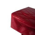 Red Lambskin Quilted Classic Flap Small GHW - Image 7