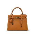 Kelly 28 Retourne Naturel Sable Ardennes Gold Plated W Circle Stamp
