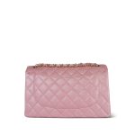 19S Iridescent Pink Caviar Quilted Jumbo Classic Flap Light Gold Hardware - Image 13