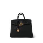 Birkin 25 Noir Veau Togo Gold Plated W Stamp - Image 7