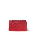 22P Red Caviar Quilted Medium Classic Flap Light Gold Hardware - Image 4