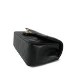 Black Lambskin Quilted Mini Rectangular Flap Light Gold Hardware - Image 4