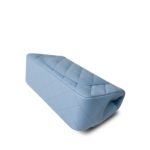 Light Blue Lambskin Quilted Mini Rectangular Flap LGHW - Image 12