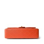 Burnt Orange Lambskin Quilted Classic Flap Medium Gold Hardware - Image 6