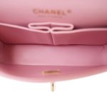 22C Sakura Pink Caviar Quilted Small Classic Flap Light Gold Hardware - Image 16