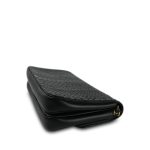 Black Python Quilted CC Chic Flap Bag Aged Gold Hardware - Image 11