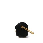 Black Lambskin Quilted Mini Vanity Chest With Handle Gold Hardware - Image 3