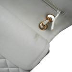 Vintage White Lambskin Quilted Classic Flap Medium GHW - Image 13