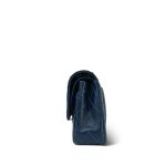 16B Navy Caviar Quilted Classic Flap Medium Ruthenium Hardware - Image 3