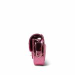 24C Shiny Pink Calfskin Quilted Flap Bag & Coin Purse - Image 3