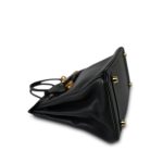 Birkin 25 Black/ Noir Swift Gold Plated A Stamp - Image 14