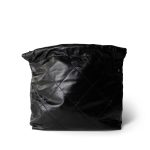 23A Black Calfskin Quilted 22 Hobo Bag Small Aged Gold Hardware - Image 7