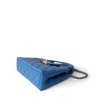 24P Blue Nano Kelly Shopper Aged Gold Hardware - Image 5
