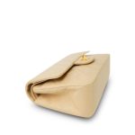 Light Beige Lambskin Quilted Classic Flap Small Gold Hardware - Image 6