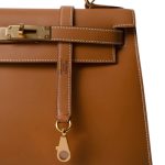 Kelly 28 Sellier Natural Chamonix Gold Plated D Square Stamp - Image 14