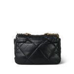 23P Black Lambskin Quilted Small 19 Flap Mixed Hardware - Image 4