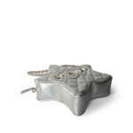 24C Metallic Silver Lambskin Quilted Star Bag Light Gold Hardware - Image 11