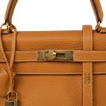 Kelly 28 Retourne Naturel Sable Ardennes Gold Plated W Circle Stamp - Image 4
