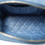 24C Blue Denim Quilted Cosmetic Pouch On Chain LGHW - Image 12