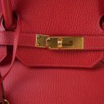 Birkin 40 Rouge Vif Ardennes Gold Plated [C] Stamp - Image 4