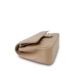 22A Dark Beige Quilted Caviar Classic Flap Medium LGHW - Image 8