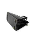 Birkin 30 Black Box Calfskin Gold Plated G Square Stamp - Image 12