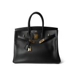 Birkin 35 Black Ardennes Gold Plated [F] Stamp - Image 6