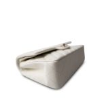 Ivory Caviar Quilted Classic Flap Medium Light Gold Hardware - Image 8