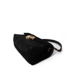 Black Velvet Strass Evening Bag Diamond Lock Flap Bag Aged GHW - Image 6