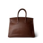 Birkin 35 Brown Ardennes Gold Plated [B] Stamp - Image 4