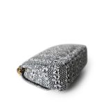 24P Black White Silver Tweed Quilted Pearl Aged Gold Hardware - Image 10