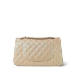 21S Pearly Beige Lambskin Quilted Classic Flap Medium Light Gold Hardware - Image 12