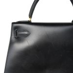 Vintage Kelly 28 Black Box Calfskin Gold Plated - Image 15