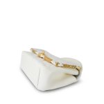 23C White Lambskin Quilted Paris Monaco Single Flap Bag Aged Gold Hardware - Image 11