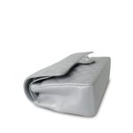 23P Silver Metallic Lambskin Quilted Classic Flap Medium SHW - Image 11