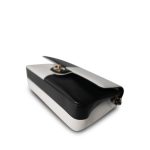 Black/White Lambskin Classic Flap Medium LGHW - Image 8