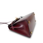 Mini Kelly 20 Rouge H Box Calfskin Gold Plated R Circle Stamp - Image 8